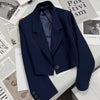 Short women blazer cropped suit jacket petite fit 4 S