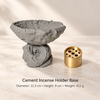 Modern Incense Holder in Cement with Sculptural Pedestal Bowl 4