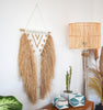 Raffia and Macrame Wall Hanging Living Room Decor