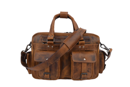 Genuine Leather Briefcase Travel Bag