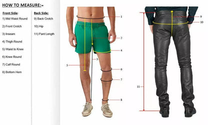 Men's Genuine Motorcycle Leather Pants