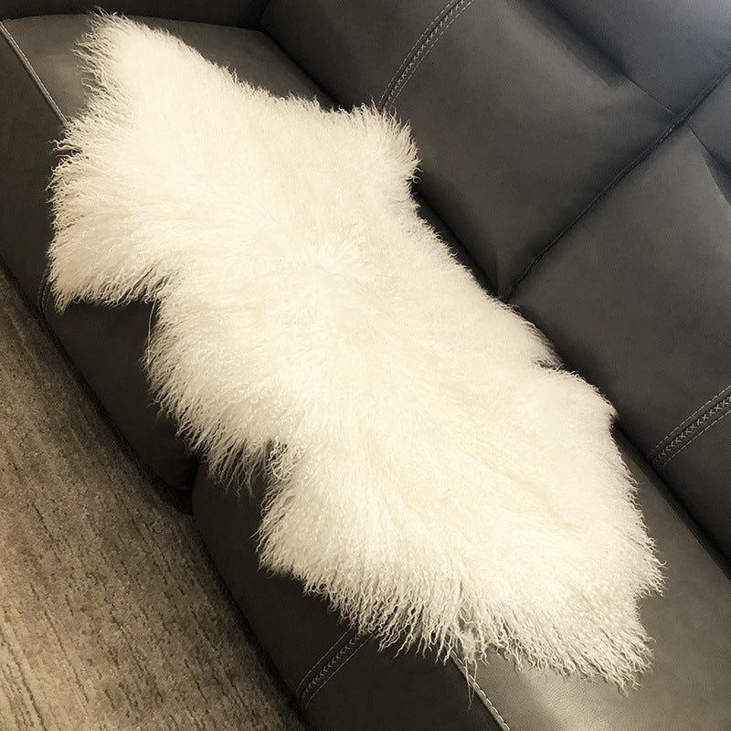 Genuine Sheepskin Rug with Curly Wool for Sofas and Chairs