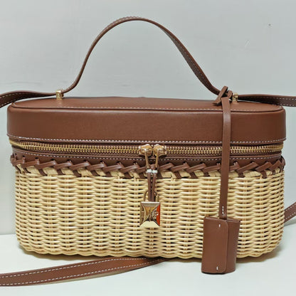 Woven Wicker Rattan Handbag