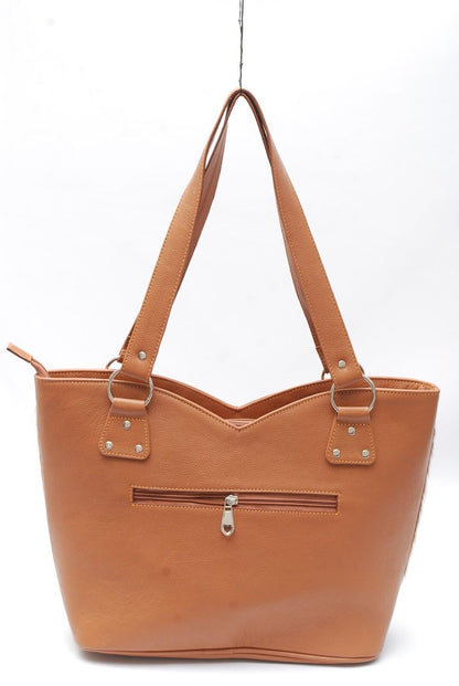 Cowhide Leather Tote Purse Tricolor