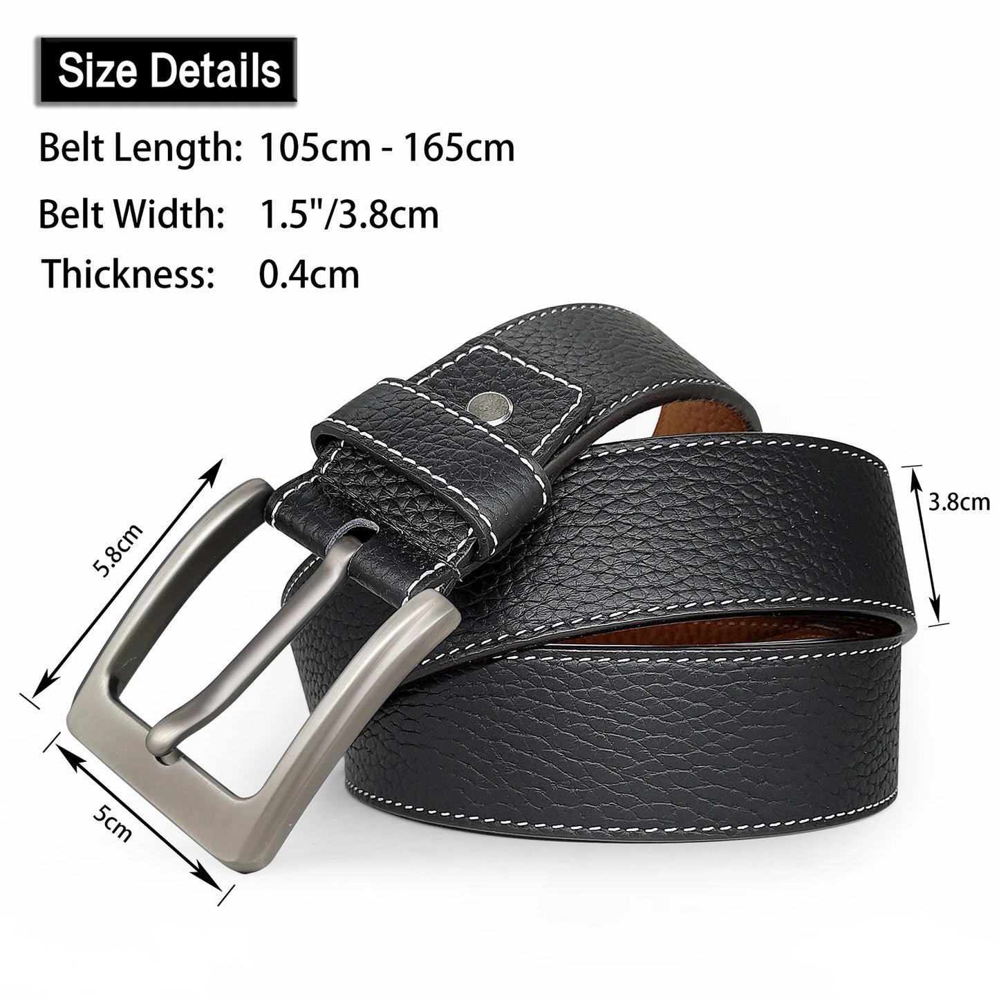 Men’s Pebble Grain Leather Belt
