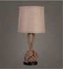 Handmade Rope Linen Table Lamp for Rustic Bedroom