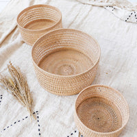 Round Rattan Storage Basket Planters