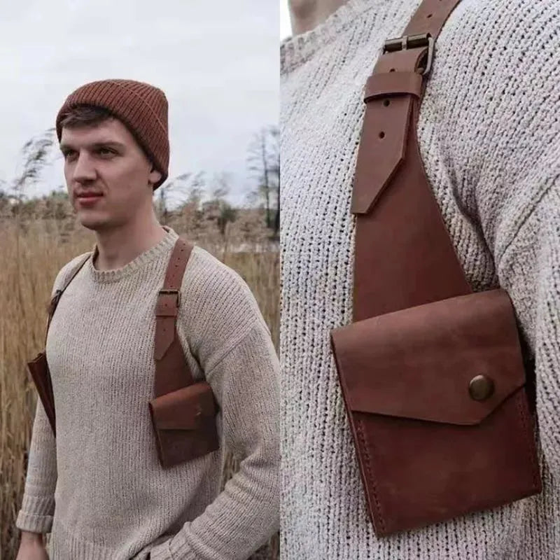 leather shoulder holster wallet