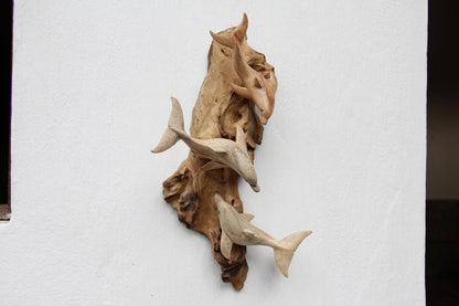 Hand Carved Wood Dolphin