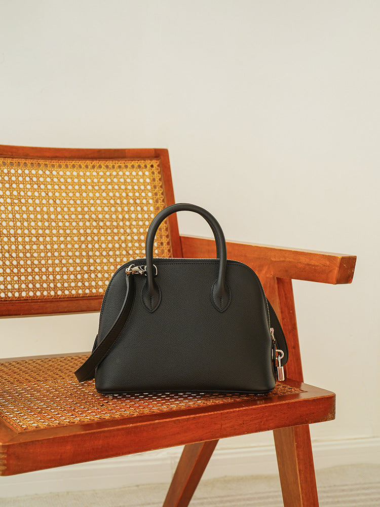 Women’s Genuine Leather Shoulder Bowling Bag