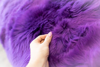 Large Purple Natural Sheepskin Rug