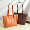 Woven Leather Tote Bag for Women Large Capacity