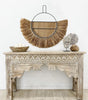 Raffia Wall Hanging Natural Grass Round Woven Tapestry