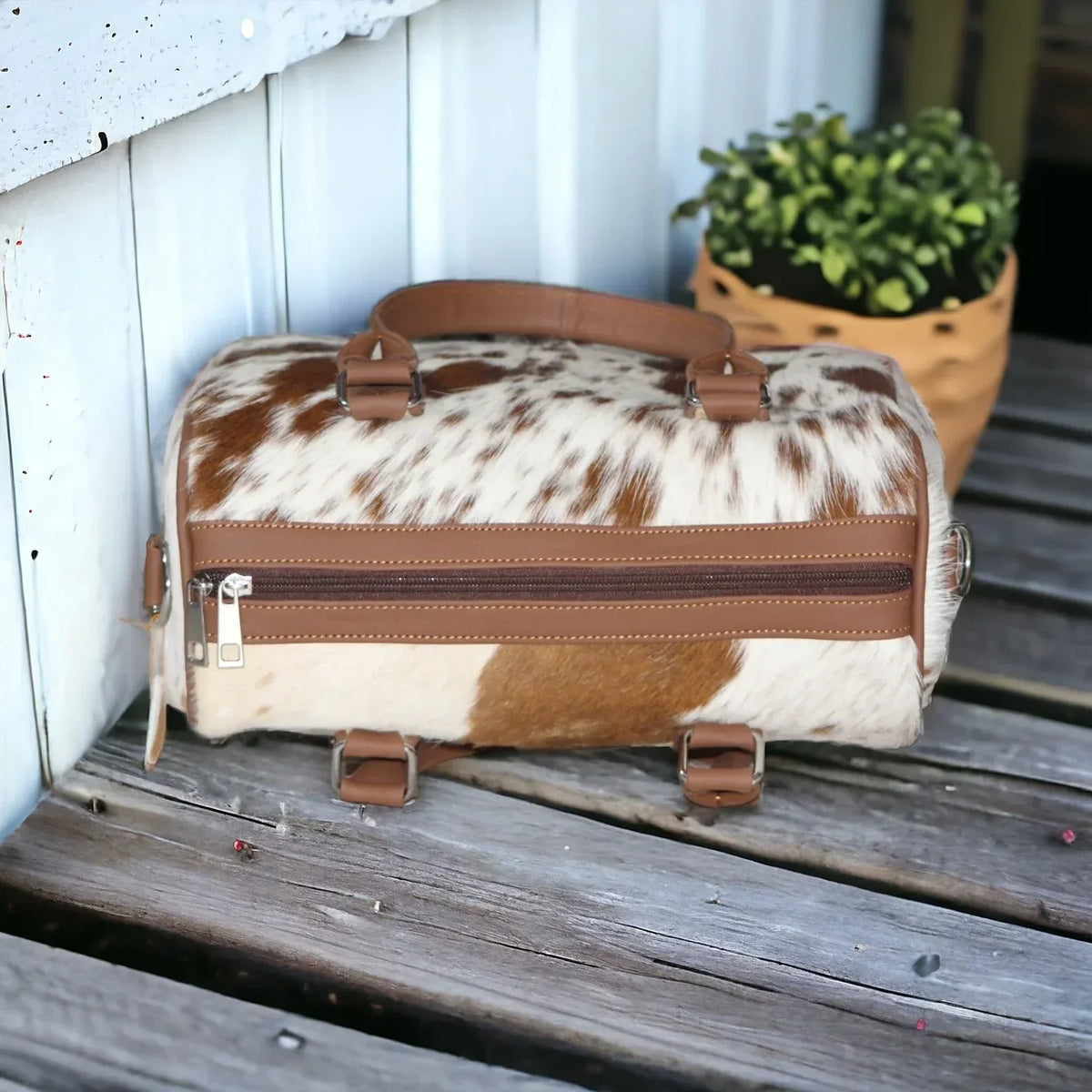 Genuine Cowhide Mini Bag – Boho Living Room