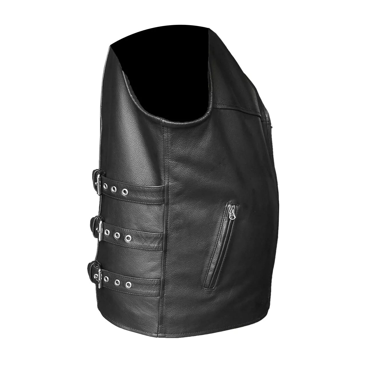 Men's MOTOR BIKER STYLE VEST WAISTCOAT