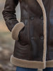 fur lined leather jacket women