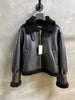 Women Real Shearling Leather Bomber Winter Jacket
