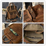 Unisex Sturdy Leather Messenger Bag