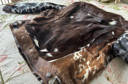 hair on cowhide leather coats