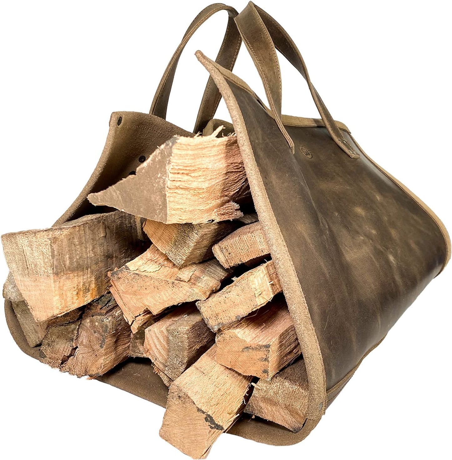 Rustic Firewood Carrier with Handles