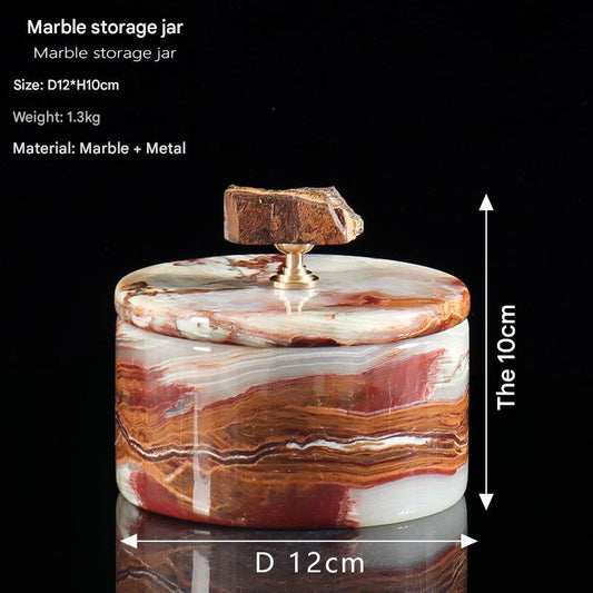 Natural Marble Jade Jewelry Storage Jar 1