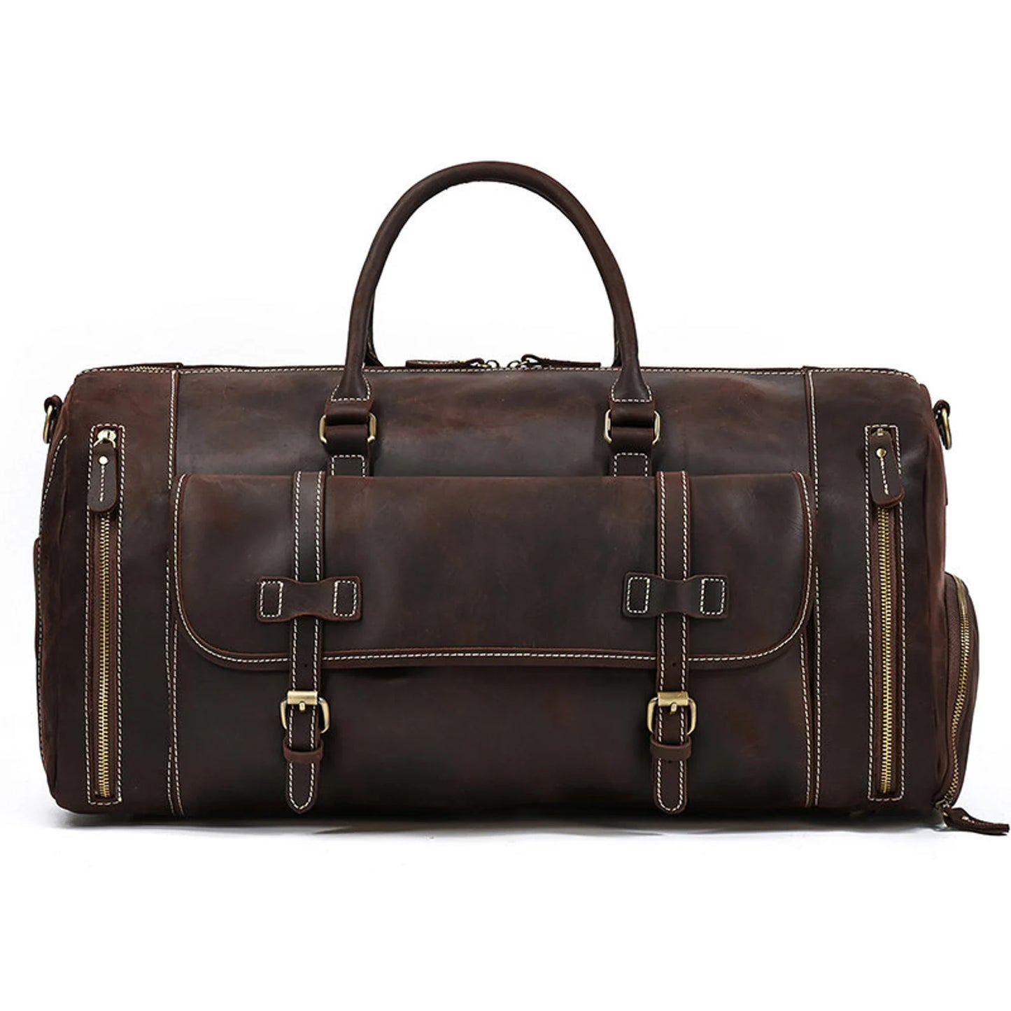 Leather Weekender Travel Bag