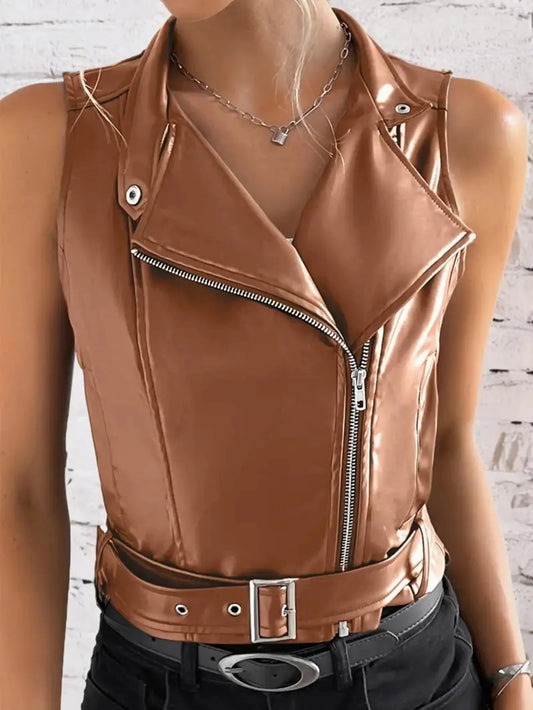 ladies leather vests motorcycle