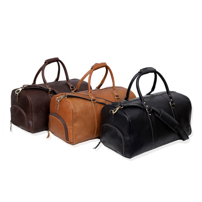 genuine good leather duffle bag