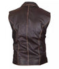 Men's Real brown leather Cowboy Vest