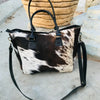 Large Cowhide Tote Crossbody Bag