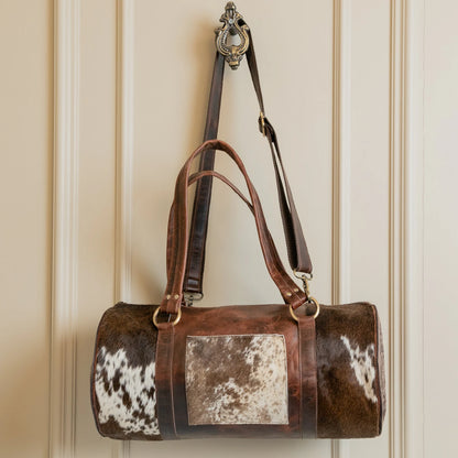 Cowhide Duffle Bag Tooled Leather