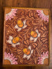 Real Leather Tooled 3 Ring Binder