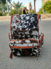 Real Hair On Tricolor Speckled Cowhide Backpack