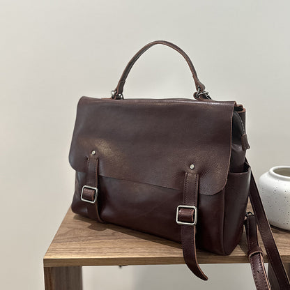 Leather Backpack Women Commuter Shoulder Bag