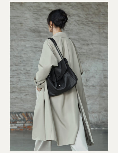 Women Real Leather Retro Shoulder Bag