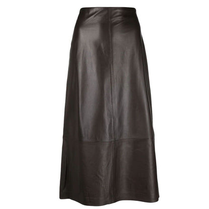 Leather High Waisted Dark Brown Leather