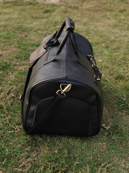 Genuine leather holdall luggage bag