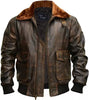 Genuine Leather Shearling Fur Men's Jacket