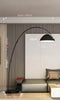 Modern curved arc floor lamp for living rooms B- Large size-black