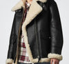 fur collar leather jacket women's