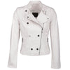 Women's Slim Fit Double Breasted Leather Biker Jacket