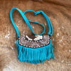 Cowhide Sling Bag Tooled Leather