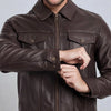 Original Leather Men's Jacket Dark Brown