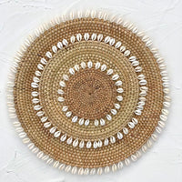 Round Woven Rattan Shell Placemats