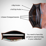 Crossbody Laptop Brown Leather Shoulder Bag