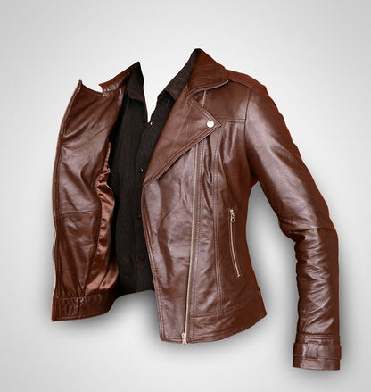 Genuine Leather Women's Biker Jacket