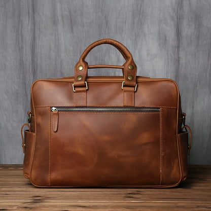 mens leather briefcase bag