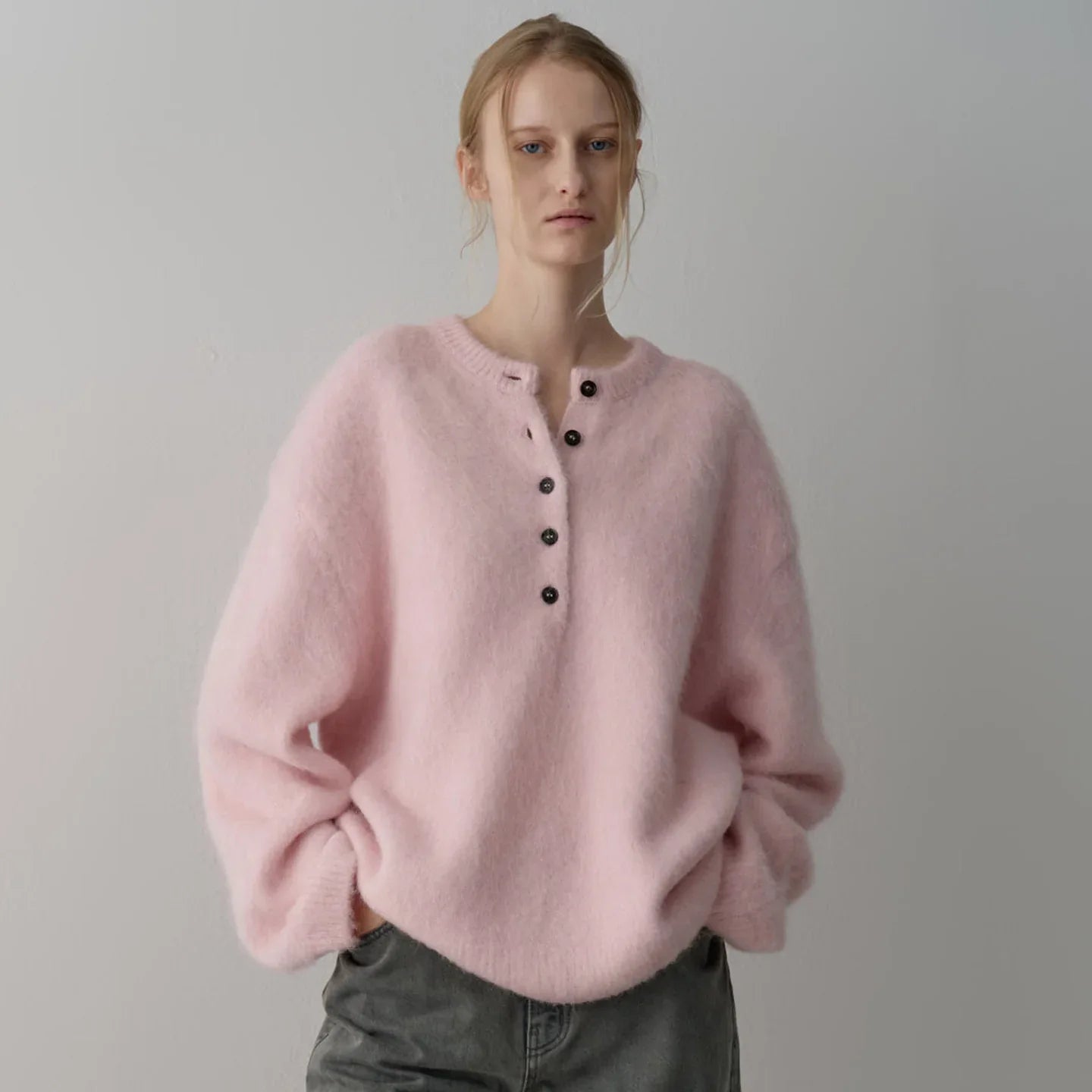 Facade pattern alpaca wool sweater women 4 S