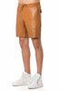 Real Leather Brown Leather Shorts