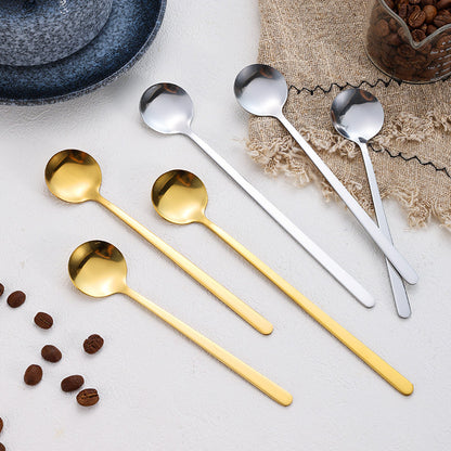Stainless Steel Round Spoon Coffee Stirring